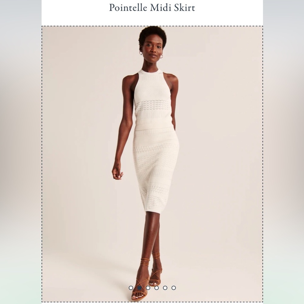 Abercrombie Pointelle Sweater Top and  Midi Skirt